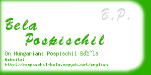 bela pospischil business card